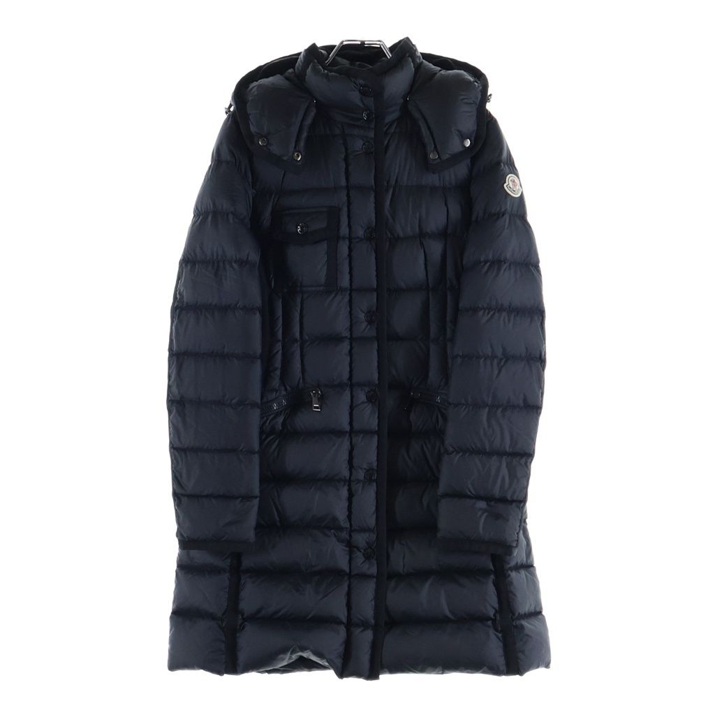 Moncler Hermine Long Down Coat Black