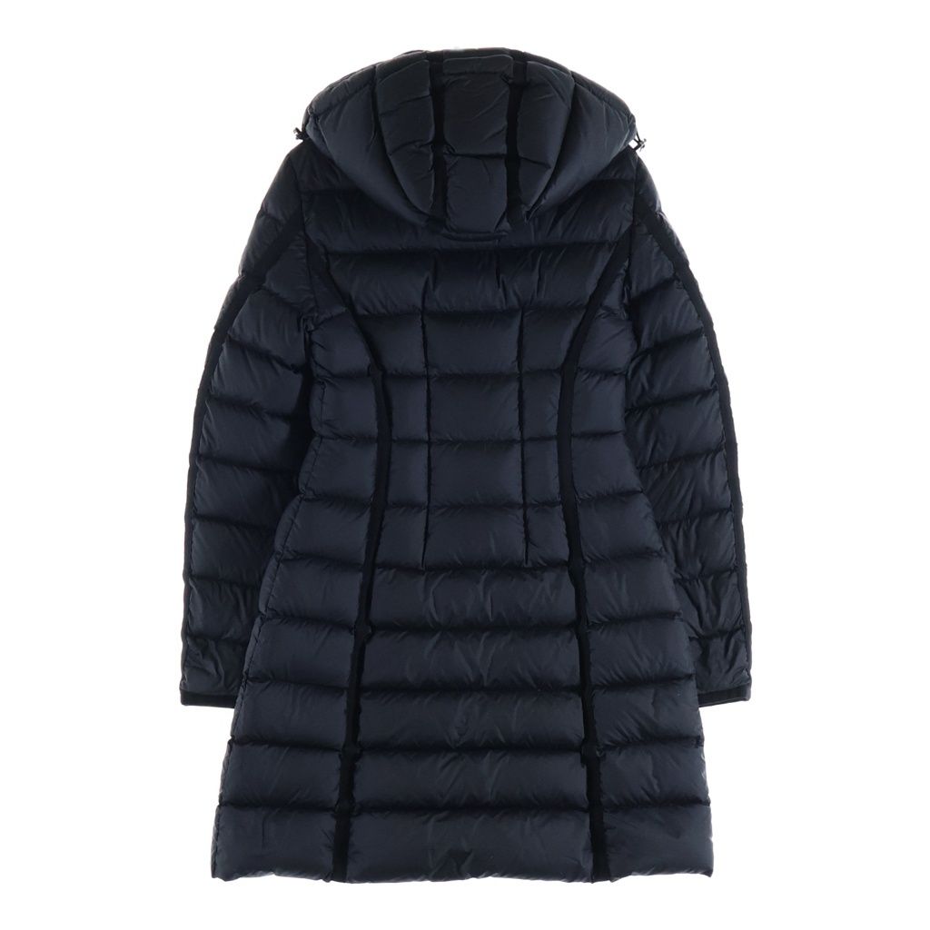Moncler Hermine Long Down Coat Black — view 2