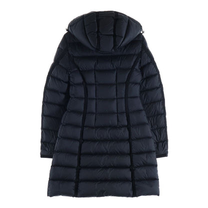 Moncler Hermine Long Down Coat Black — view 2