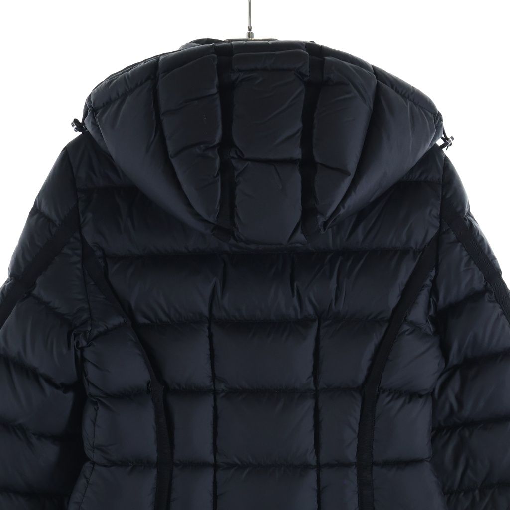 Moncler Hermine Long Down Coat Black — view 4