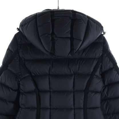 Moncler Hermine Long Down Coat Black — view 4