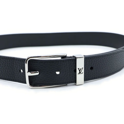 Louis Vuitton Belt Pont Neuf LV Logo Buckle Taurillon Leather Black — view 4