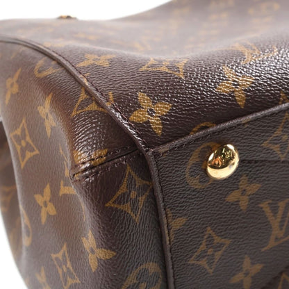 Louis Vuitton Monogram Montaigne MM Shoulder Bag Brown Leather — view 5