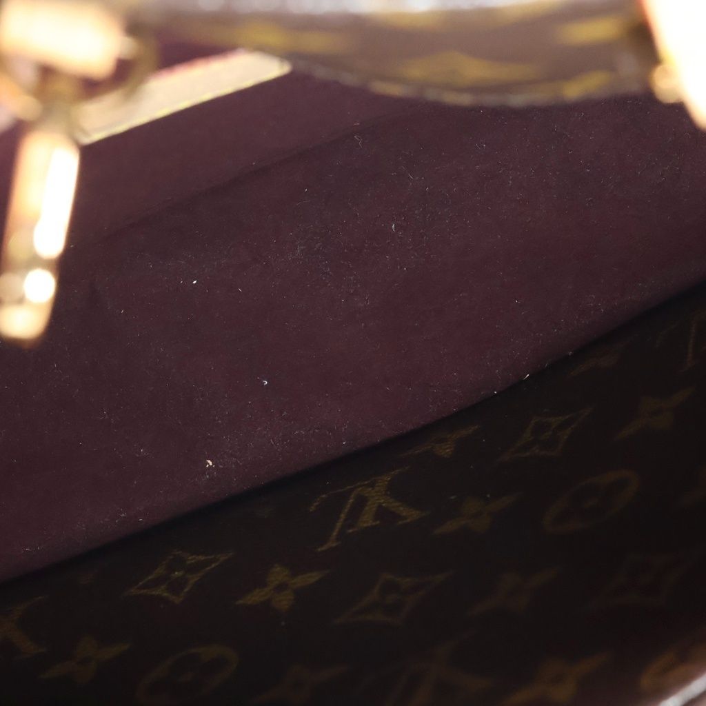 Louis Vuitton Monogram Montaigne MM Shoulder Bag Brown Leather — view 7