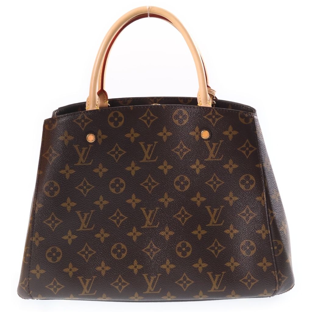 Louis Vuitton Monogram Montaigne MM Shoulder Bag Brown Leather — view 2