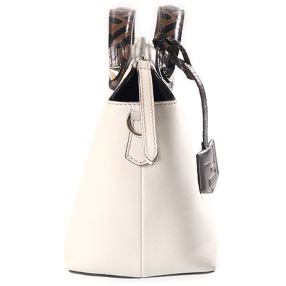 Fendi by the Way Medium 2-Way Shoulder Bag Zucca White Brown Leather — view 3