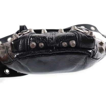 Balenciaga le Cagole Belt Bag Black Leather Silver — view 4