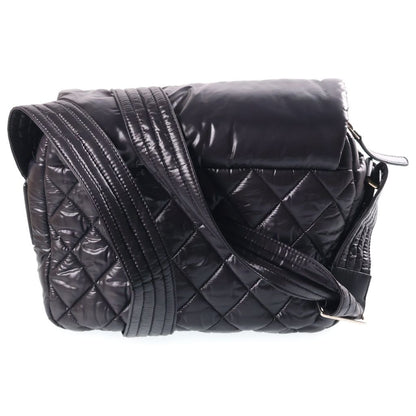 Chanel Coco Cocoon CC Logo Shoulder Bag Black Nylon Silver — view 2