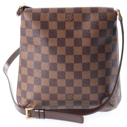 Louis Vuitton Damier Musette Salsa Long Shoulder Bag Brown Leather Gold — view 2