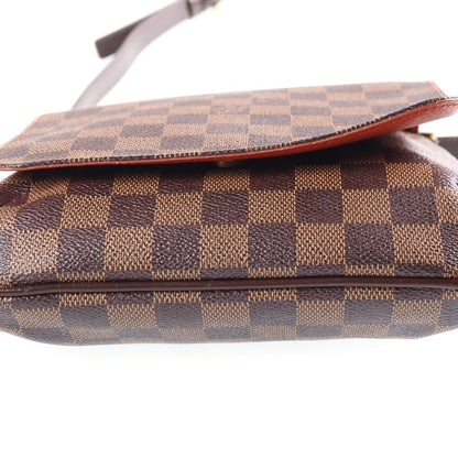 Louis Vuitton Damier Musette Salsa Long Shoulder Bag Brown Leather Gold — view 4