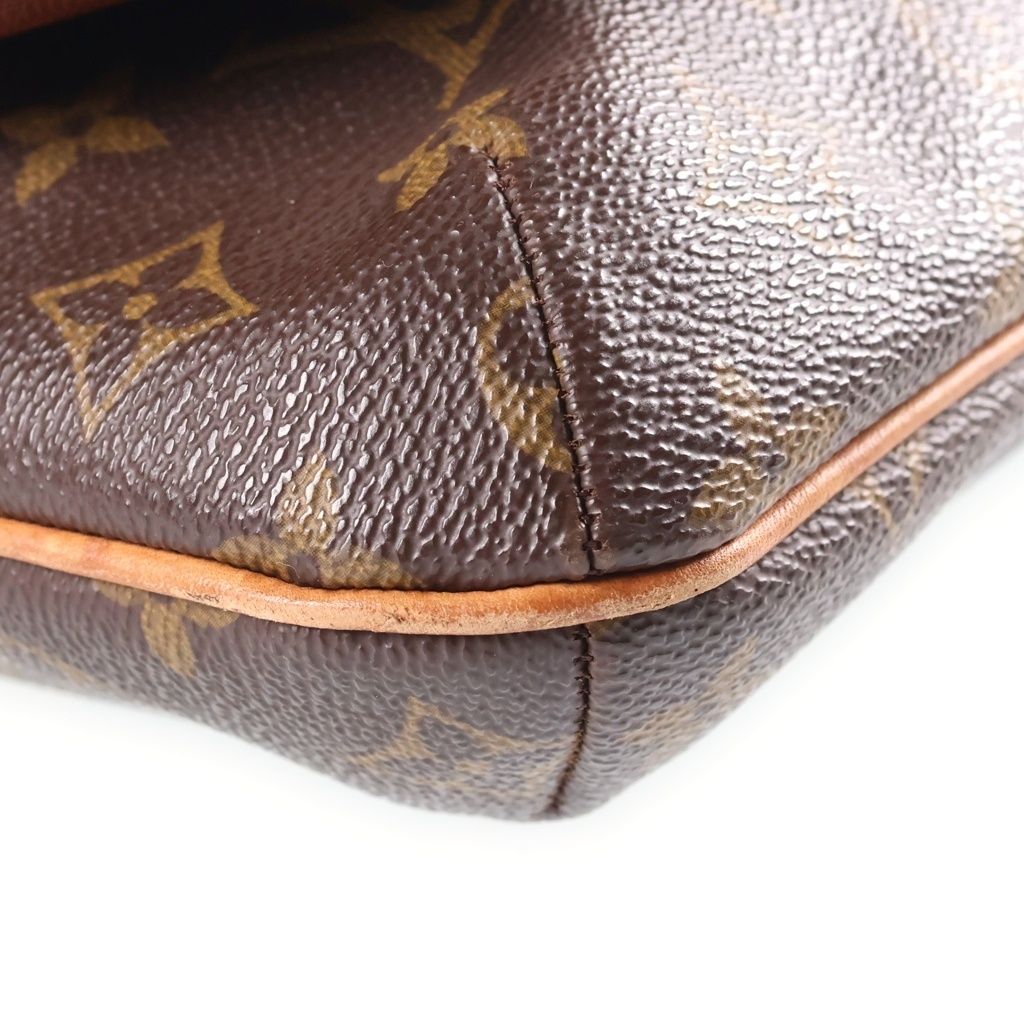 Louis Vuitton Monogram Musette Tango Shoulder Bag Brown Leather Gold — view 5