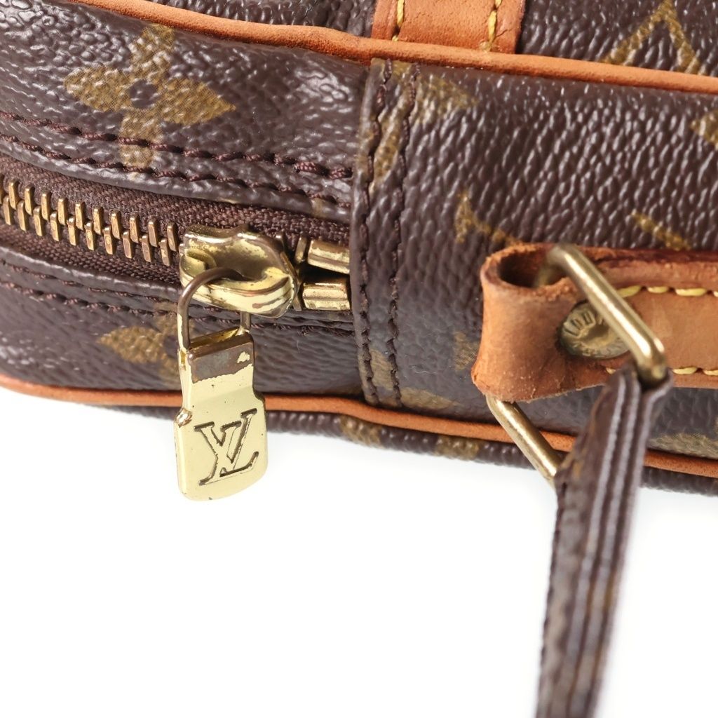 Louis Vuitton Monogram Danube Mini Shoulder Bag Brown Leather Gold — view 6