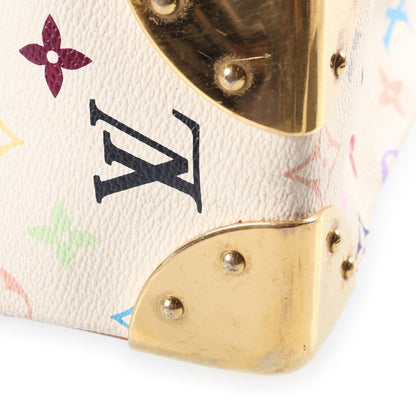 Louis Vuitton Monogram Multicolor Boulogne Shoulder Bag White Brown Leather Gold — view 6