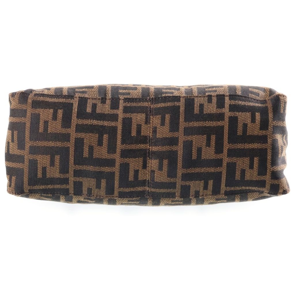 Fendi Zucca Pattern Handbag Brown Canvas Leather — view 4