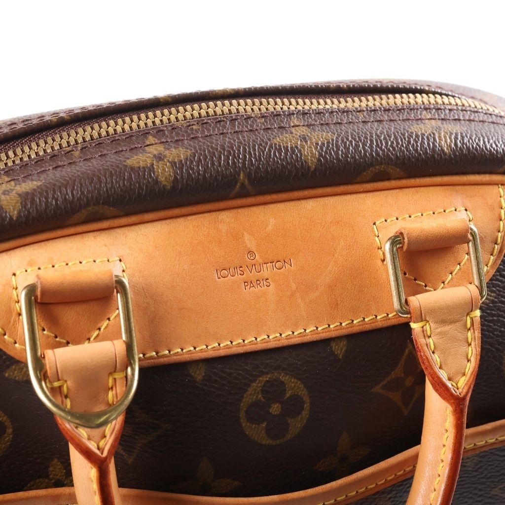 Louis Vuitton Monogram Trouville Handbag Brown Leather — view 6