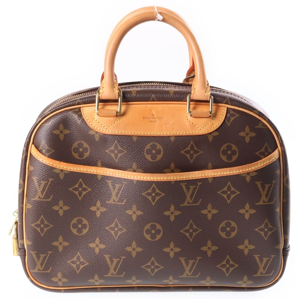 Louis Vuitton Monogram Trouville Handbag Brown Leather