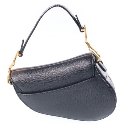 Dior Saddle Bag Mini Black Leather Gold — view 2
