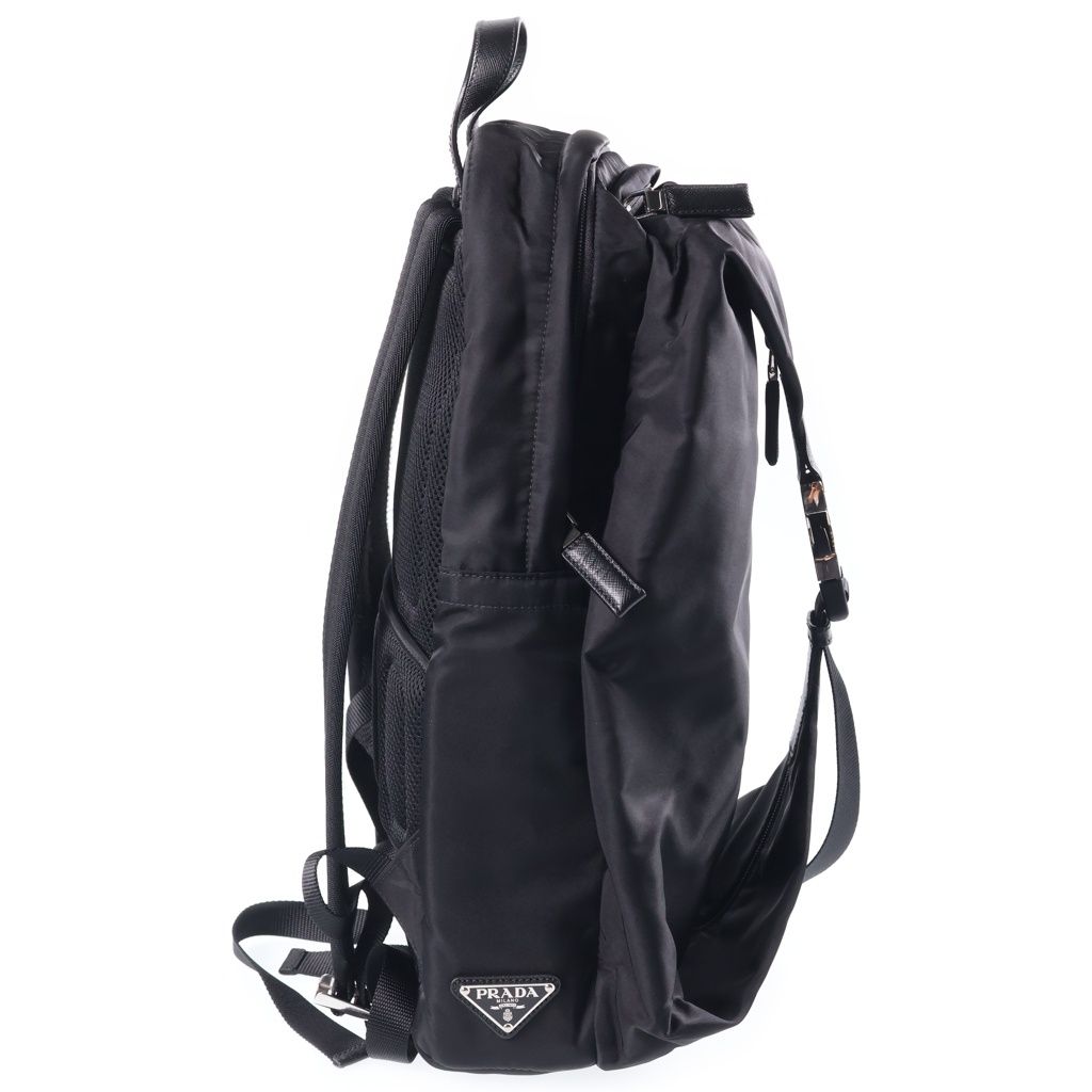 Prada Re-Nylon Backpack Black Silver — view 3