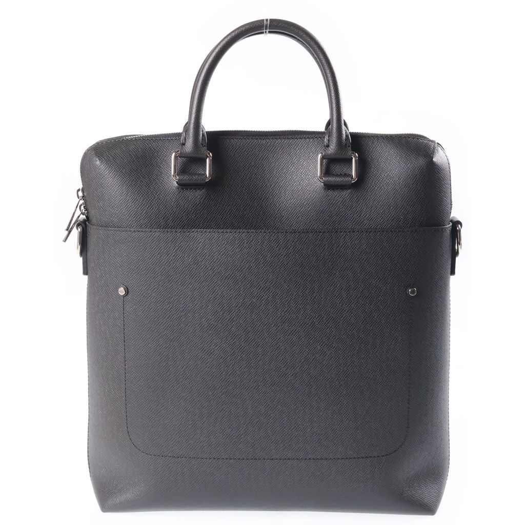 Louis Vuitton Taiga Grigori 2-Way Shoulder Bag Black Leather Silver — view 2
