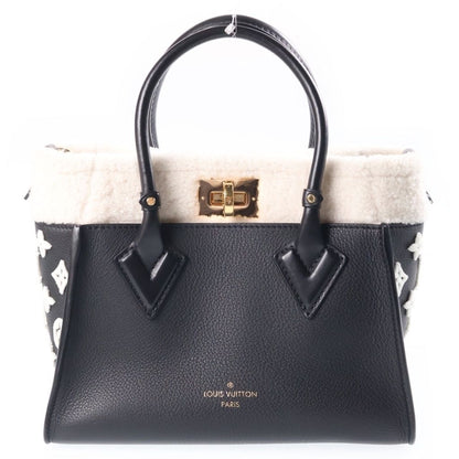 Louis Vuitton Monogram on My Side PM 2-Way Shoulder Bag Black White Leather