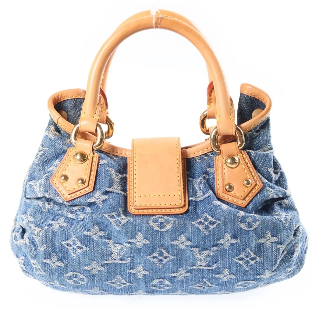 Louis Vuitton Monogram Denim Pleaty Mini Bag Indigo Blue Leather Gold — view 2