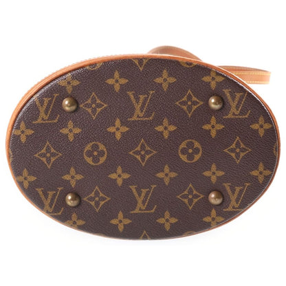 Louis Vuitton Monogram Baguette PM Tote Bag Brown Leather Gold — view 4