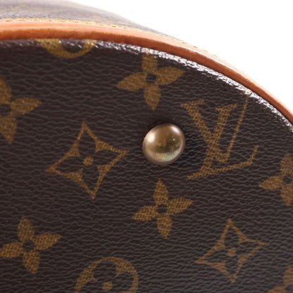 Louis Vuitton Monogram Baguette PM Tote Bag Brown Leather Gold — view 6