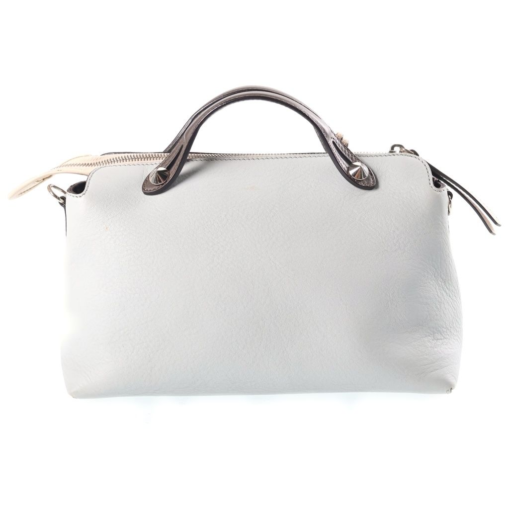Fendi by the Way Medium Bicolor 2-Way Shoulder Bag Light Blue Brown Leather — view 2