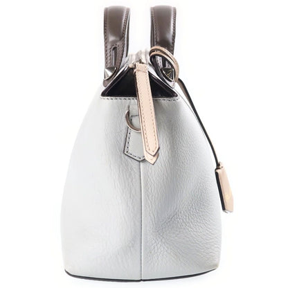 Fendi by the Way Medium Bicolor 2-Way Shoulder Bag Light Blue Brown Leather — view 3