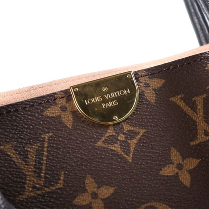 Louis Vuitton Monogram Flandrin 2-Way Shoulder Bag Tote Brown Black Noir Leather — view 6