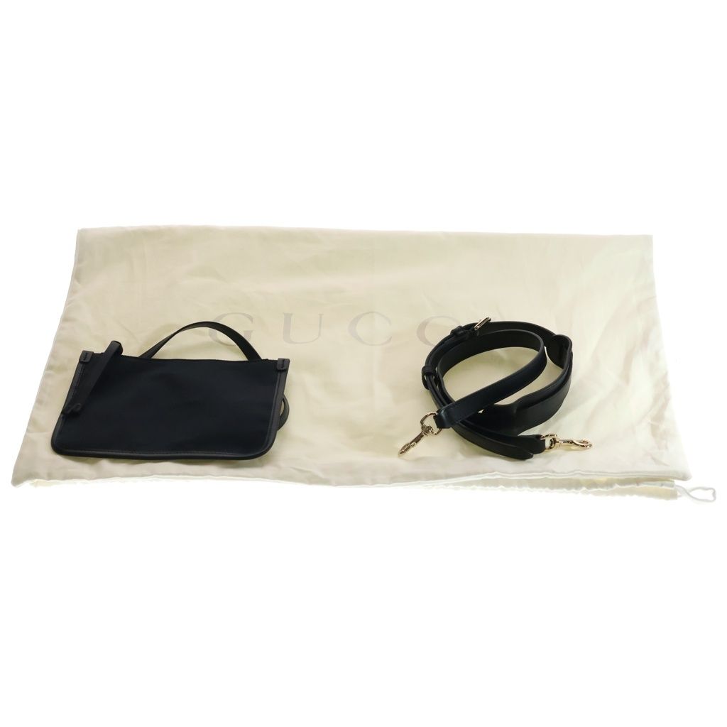 Gucci Ophidia Tote GG Embossed Shoulder Bag Black Leather Gold — view 8