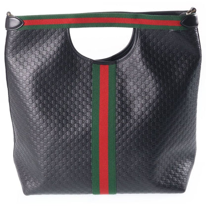 Gucci Ophidia Tote GG Embossed Shoulder Bag Black Leather Gold — view 2