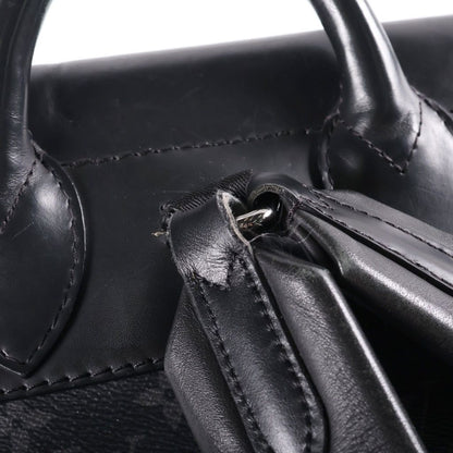 Louis Vuitton Monogram Eclipse Steamer Backpack Black Leather Silver — view 7