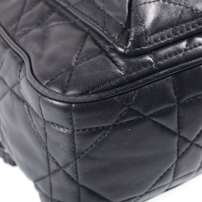 Dior Caro Backpack Medium Black Lambskin — view 5