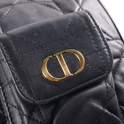 Dior Caro Backpack Medium Black Lambskin — view 6