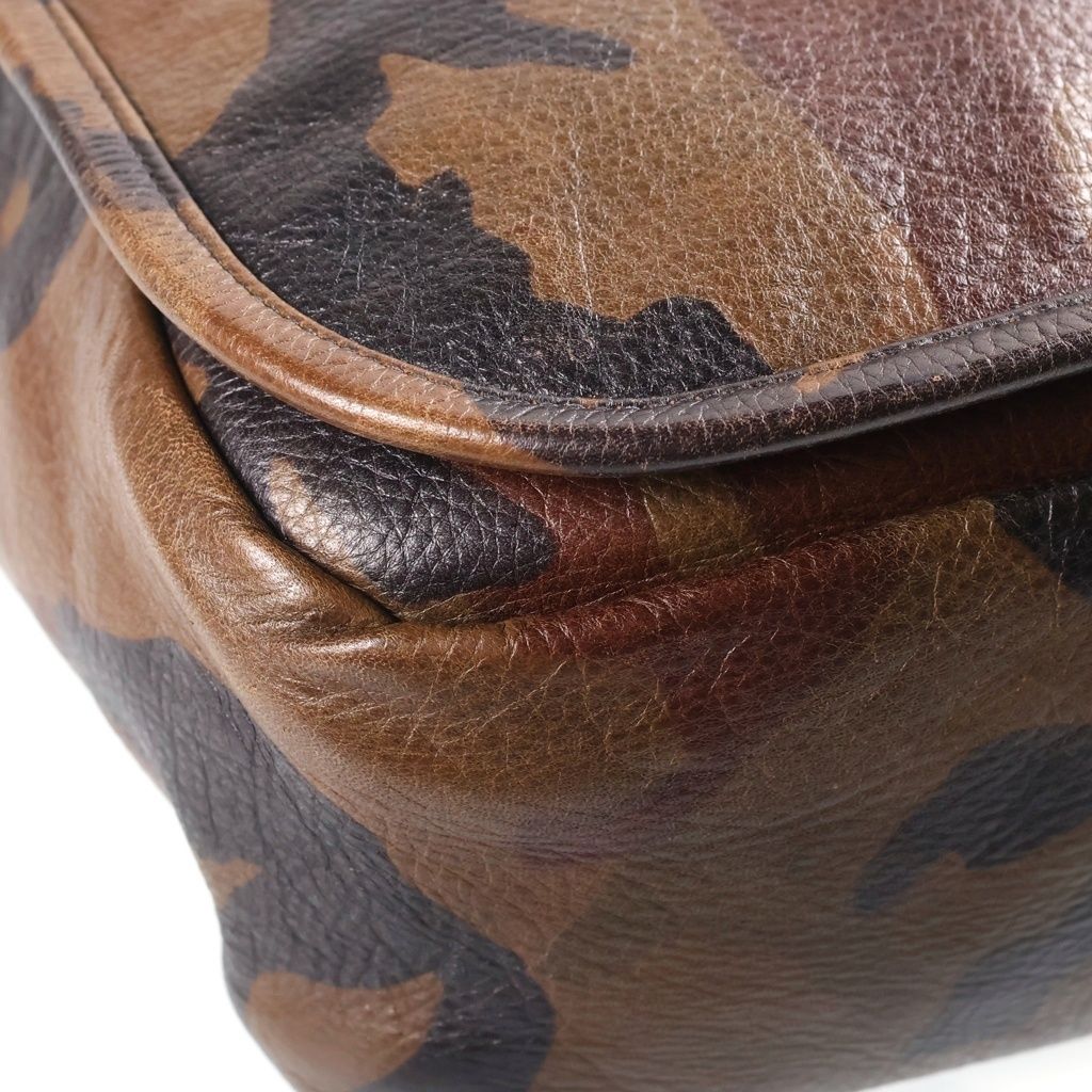 Chrome Hearts Shoulder Bag Gunslinger Strap Camo Leather Khaki — view 5