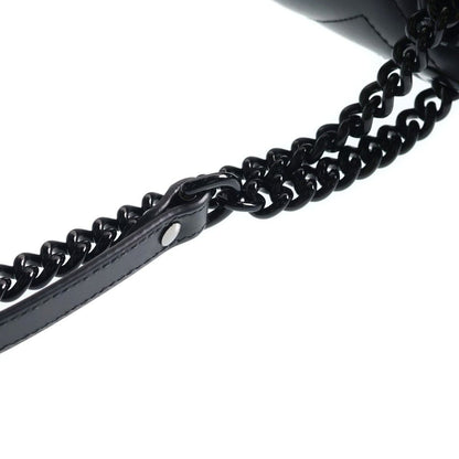 Gucci GG Marmont Chain Shoulder Bag Black Leather — view 7