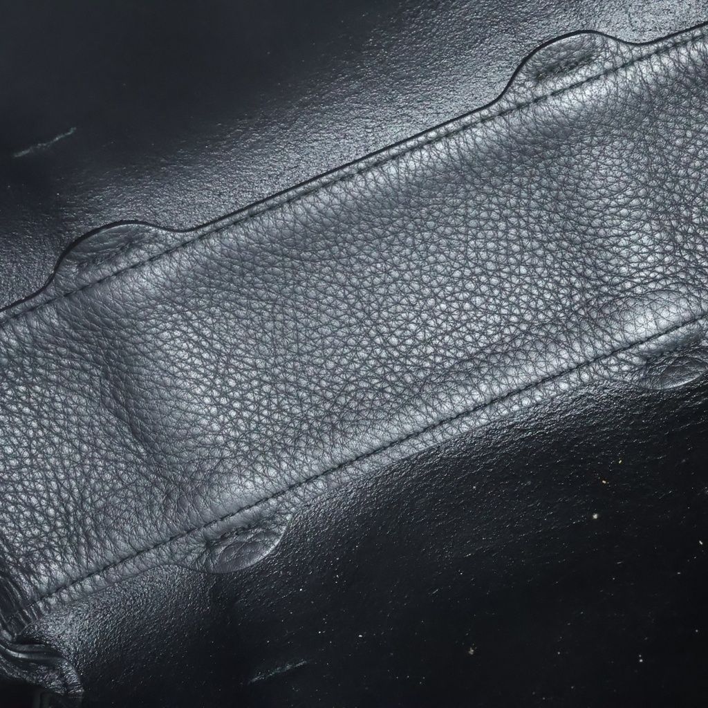 Balenciaga Everyday 2-Way Tote Shoulder Bag Black Leather Silver — view 8