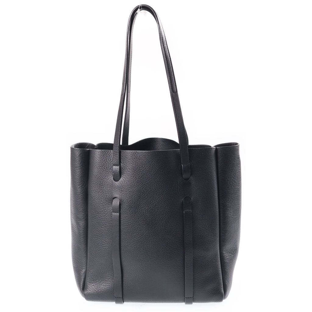 Balenciaga Everyday 2-Way Tote Shoulder Bag Black Leather Silver — view 2