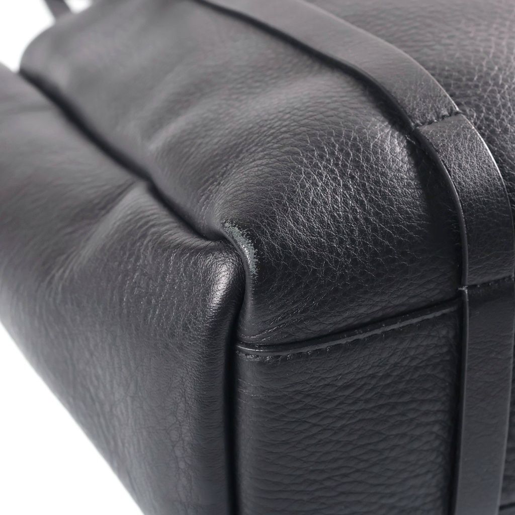 Balenciaga Everyday 2-Way Tote Shoulder Bag Black Leather Silver — view 5
