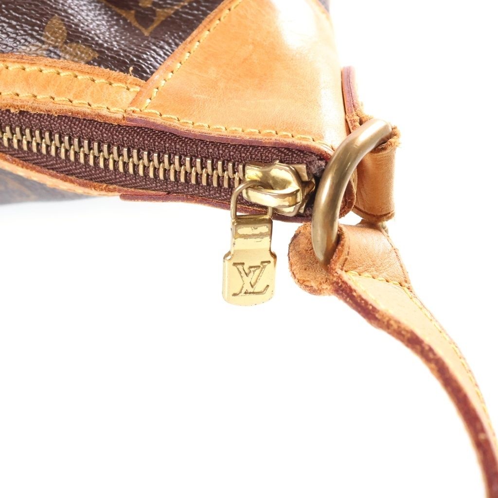 Louis Vuitton Monogram Odeon PM Shoulder Bag Brown Leather Gold — view 7