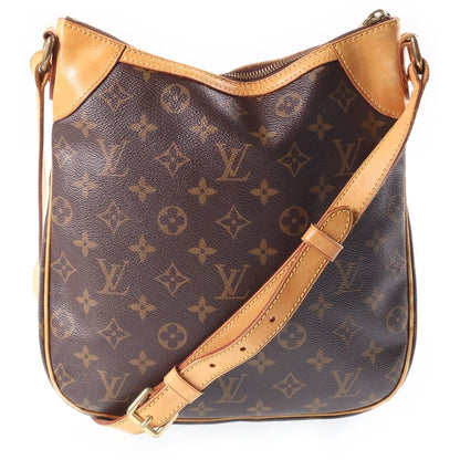 Louis Vuitton Monogram Odeon PM Shoulder Bag Brown Leather Gold — view 2