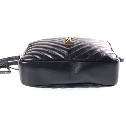 Saint Laurent Lou Fringe Camera Bag Black Leather Gold — view 4