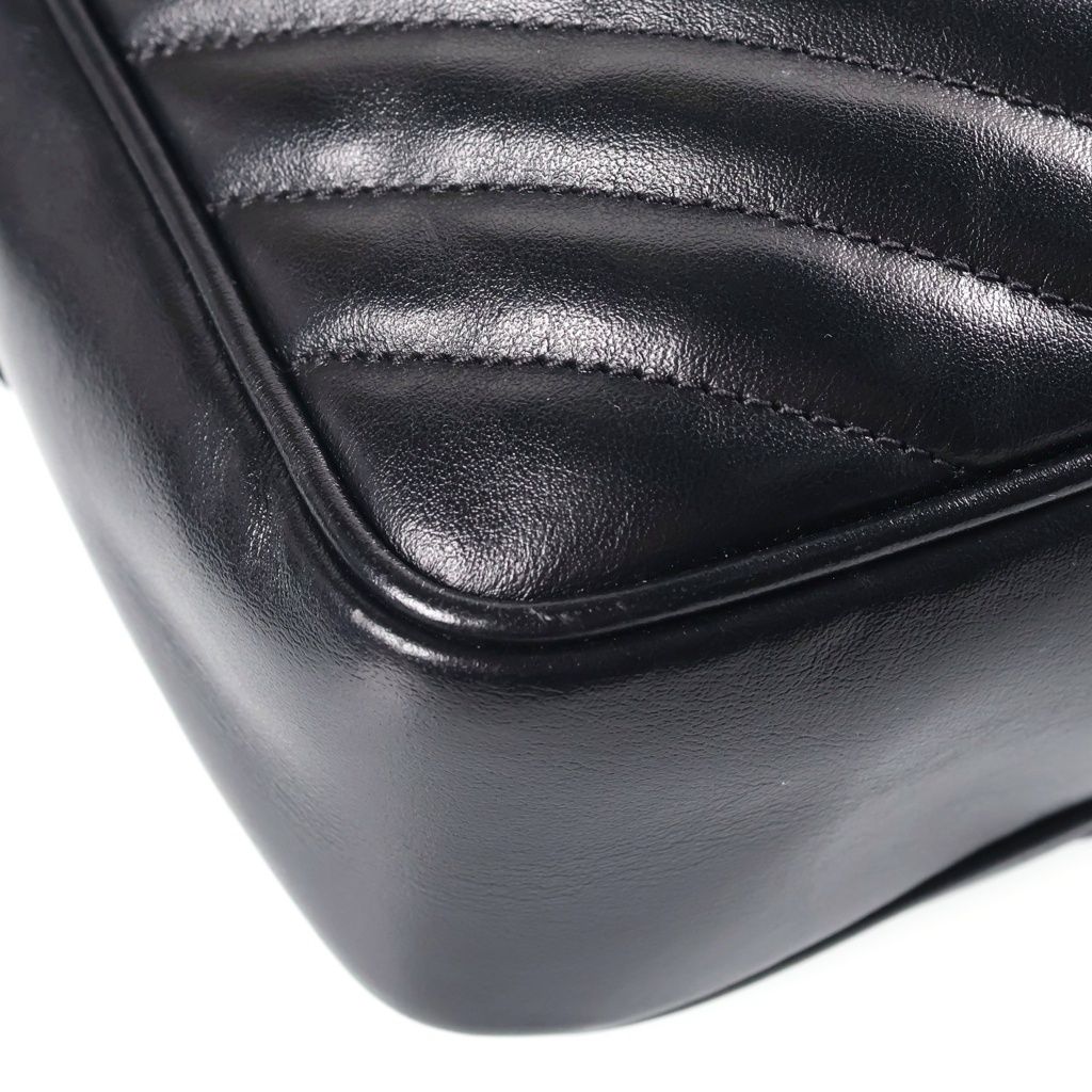 Saint Laurent Lou Fringe Camera Bag Black Leather Gold — view 5