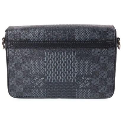 Louis Vuitton Damier Graphite Studio Messenger Shoulder Bag Black Leather Silver — view 2