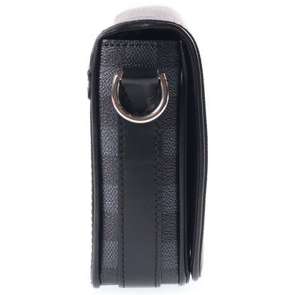 Louis Vuitton Damier Graphite Studio Messenger Shoulder Bag Black Leather Silver — view 3