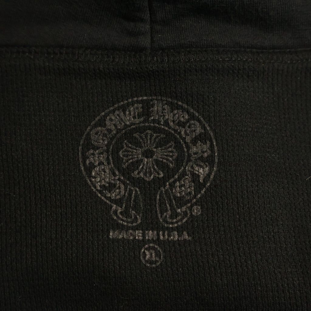 Chrome Hearts Sweatshirt HD Zip Sleeves Floral Horseshoe Printed Lining Thermal — view 7