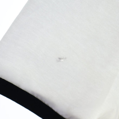 Celine Regular T-Shirt in Cotton Jersey Logo Print Crew Neck Ringer Short — view 5