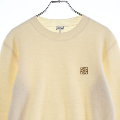 Loewe Anagram Logo Embroidery Polyester Knit Sweater Ivory — view 3