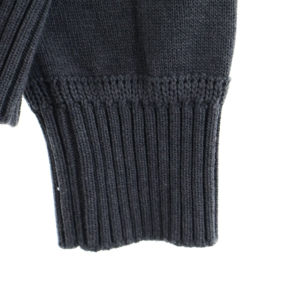 Moncler Stripe Sleeve Logo Cotton Knit Sweater Gray — view 5
